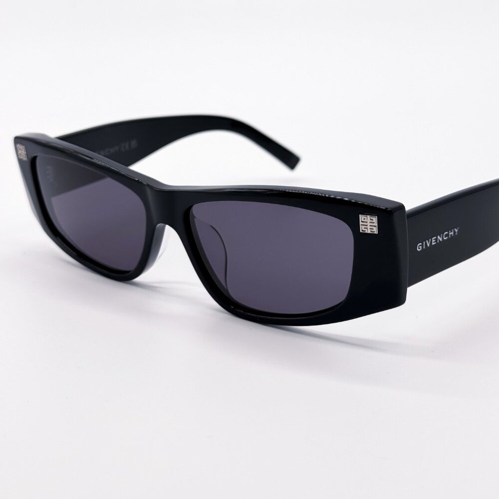 NEW GIVENCHY GV40048F 01A SHINY BLACK/GREY WOMEN SUNGLASSES GIVENCHY - Picture 6 of 9